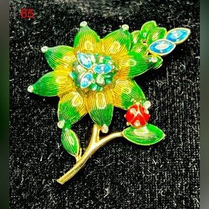Monet Flower Brooch.